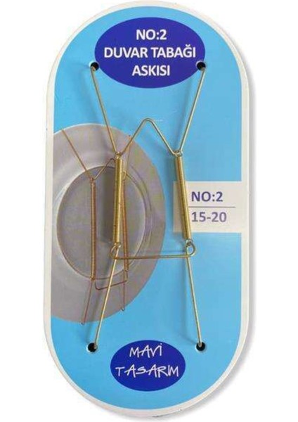 Tasarım Art No:2 Duvar Tabağı Askısı Ø15-20 Tabak Için 1 Adet