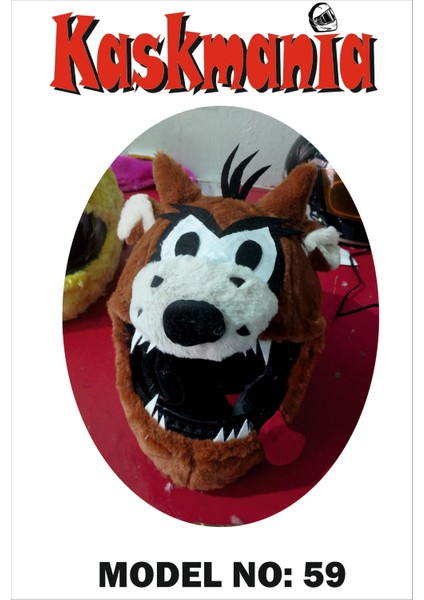 Peluş Kask Kılıfı Tazmanya