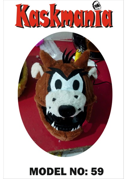 Peluş Kask Kılıfı Tazmanya