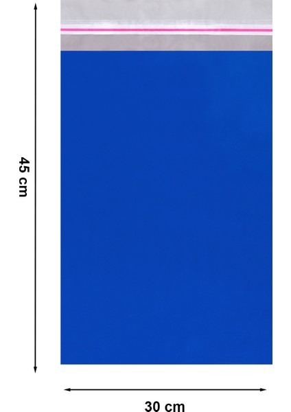 30X45 Mavi Metalize Hediye Paketi 50 Adet