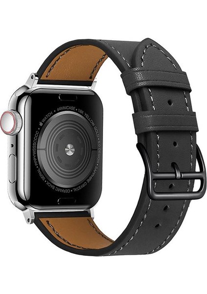 Polham Apple Watch 1-2-3 Ile Uyumlu 42MM Retro Tasarımlı Deri Kordon, Ultra Sağlam Kilitli Kayış