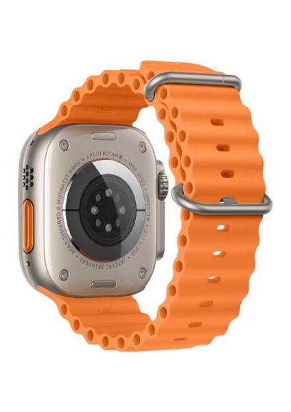 Polham Apple Watch 7-8 Ile Uyumlu 41MM Marine Loop Silikon Kordon, Ultra Hafif ve Rahat Kayış