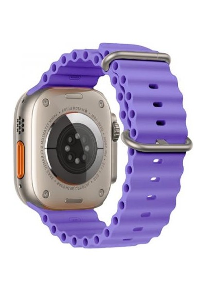 Polham Apple Watch 7-8 Ile Uyumlu 41MM Marine Loop Silikon Kordon, Ultra Hafif ve Rahat Kayış