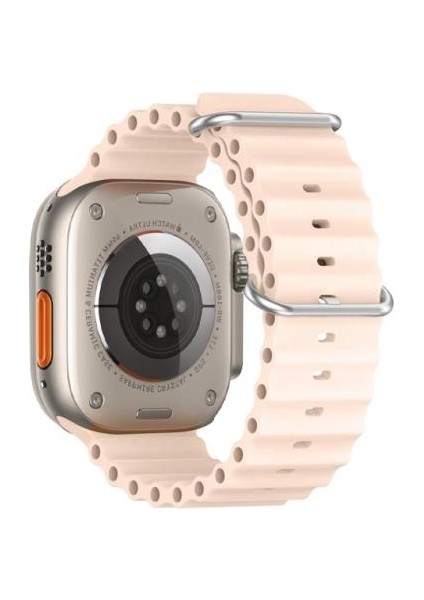Polham Apple Watch 4-5-6 Ile Uyumlu 44MM Marine Loop Silikon Kordon, Ultra Hafif ve Rahat Kayış