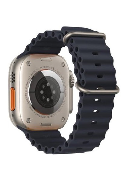 Polham Apple Watch 4-5-6 Ile Uyumlu 44MM Marine Loop Silikon Kordon, Ultra Hafif ve Rahat Kayış