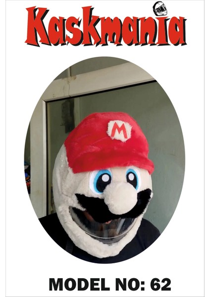 Peluş Kask Kılıfı Mario