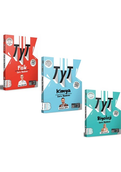 TYT Fizik Kimya ve Biyoloji Soru Bankası Seti