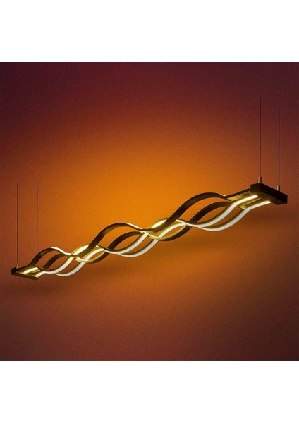 Dekoratif Modern Dalga LED Avize Sarkıt Lineer Aydınlatma modelleri