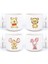 Winnie The Pooh Pooh, Tiger, Piglet, Roo 4'Lü El Yapımı T Kulplu Fincan 1