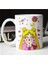 Japanese Anime Sailor Moon Tasarım Baskılı Seramik Çay Kahve Kupası 1