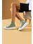 Bağcıklı Kalın Taban Bilekte Keten Kadın Sneaker 57-103-23FHN 3