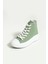 Bağcıklı Kalın Taban Bilekte Keten Kadın Sneaker 57-103-23FHN 5