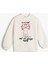 Sweatshirt Uzun Kollu Kedicik Baskılı Şardonlu Bisiklet Yaka 1