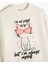 Sweatshirt Uzun Kollu Kedicik Baskılı Şardonlu Bisiklet Yaka 3