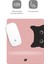 Pembe Kedi Çizimli Bilek Destekli Dikdörtgen Mouse Pad Mouse Altlığı 2