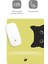 Jel Dolgulu Pvc Yüzey Sarı Kedi Çizimli Bilek Destekli Dikdörtgen Mouse Pad Mouse Altlığı 2