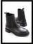 Siyah Napa Hakiki Deri Kadın Bot & Bootie K02379013143 1