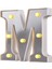 LED Marquee Harf Işıkları 26 Alfabe Light Up Harfler Burcu Gece Lambası Düğün Doğum Günü Partisi Noel Lambası Ev Bar Dekorasyonu Için Mükemmel (Gümüş M) (Yurt Dışından) 1