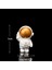 Astronot Kumbara Gece Lambası Yaratıcı Spaceman Reçine Heykeli Çocuklar Için Doğum Günü Hediyesi, Yatak Odası Oturma Ofis Konferans Odası Masası Dekorasyon, Gümüş (Yurt Dışından) 2