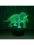 7 Renk Değişen Gece Lambası 3D Atmosfer Ampul Işık 3D Görsel Yanılsama LED Lamba Çocuklar Için Oyuncak Noel Doğum Günü Hediyeleri (Triceratops) (Yurt Dışından) 2