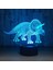 7 Renk Değişen Gece Lambası 3D Atmosfer Ampul Işık 3D Görsel Yanılsama LED Lamba Çocuklar Için Oyuncak Noel Doğum Günü Hediyeleri (Triceratops) (Yurt Dışından) 3