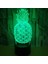 Ananas 3D Gece Lambası Dokunmatik Uzaktan Kumanda ile Renkli 3D Illusion Lamba --- Siyah Koltuk (Yurt Dışından) 4
