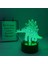 Dinozor Serisi Gece Lambası 16 Renk 3D LED Illusion Lamba Uzaktan Kumandalı Oyuncaklar Çocuk Ev Dekorasyon Işık - Dinozor G (Siyah Koltuk) (Yurt Dışından) 2