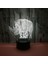 Çocuklar Için 3D Gergedan Gece Lambası 7 Renk Kısılabilir Akıllı Dokunmatik USB Şarj ile 3D LED Illusion Lamba (Yurt Dışından) 1