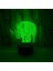 Çocuklar Için 3D Gergedan Gece Lambası 7 Renk Kısılabilir Akıllı Dokunmatik USB Şarj ile 3D LED Illusion Lamba (Yurt Dışından) 2