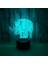Çocuklar Için 3D Gergedan Gece Lambası 7 Renk Kısılabilir Akıllı Dokunmatik USB Şarj ile 3D LED Illusion Lamba (Yurt Dışından) 4