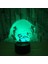 3D Sevimli Pug Köpek Gece Lambası Dokunmatik Masa Danışma Optik Illusion Lambalar 7 Renk Değişen Işıklar Ev Dekorasyon Doğum Günü Hediyesi (Stil J) (Yurt Dışından) 1