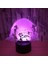 3D Sevimli Pug Köpek Gece Lambası Dokunmatik Masa Danışma Optik Illusion Lambalar 7 Renk Değişen Işıklar Ev Dekorasyon Doğum Günü Hediyesi (Stil J) (Yurt Dışından) 4