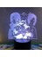 LED Illusion Lamba Anime Naruto 3D Gece Lambası Çocuk Odası Dekoratif Noel Günü Işıkları --- Siyah Koltuk (Yurt Dışından) 1