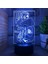 3D LED Gece Işıkları Anime Karakterler 3D Illusion Lamba Çocuk Odası Dekoratif Işıklar --- Desen F (Siyah Koltuk) (Yurt Dışından) 1