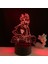 3D Illusion Lamba Anime Yonca LED Gece Lambası Uzaktan Kumanda Masa Lambası Çocuk Ev Dekorasyon Işıkları --- Siyah Koltuk (Yurt Dışından) 1