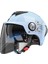 Kask Motosiklet Elektrikli Araba Yaz Güneş Kremi Pil Motosiklet Yarım Kask Erkekler Ve Kadınlar Çift Ayna (Yurt Dışından) 1