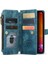 Iphone 12/12 Pro Telefon Kılıfı Şok Geçirmez Fermuarlı Cep Cüzdanı Kap Kapağı Pu Deri Standı Telefon Kasası Birden Fazla Kart Yuvası Mavisi (Yurt Dışından) 3