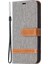 Renk Ekleme Kot Pantolonlu Doku Doku Deri Kabuk iPhone 12 Pro/12 - Gri (Yurt Dışından) 2