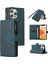 Iphone 12/12 Pro Telefon Kılıfı Zipper Cep Deri Koruyucu Kabuk Cüzdan Stand Telefon Kılıfı 9 Kart Yuvası Yeşili (Yurt Dışından) 1