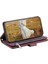 Iphone 12/12 Pro Telefon Kılıfı Rhombus Doku Doku Pu Deri Stand Cüzdan Case-Wine Kırmızı (Yurt Dışından) 3