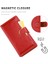 Iphone 12/12 Pro Telefon Kılıfı Anti -Çizgi Anti Şok Geçirmez Çoklu Kart Yuvaları Bölünmüş Deri Telefon Kapağı Telefon Çantası Kılıfı -Red (Yurt Dışından) 2