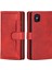 Iphone 12/12 Pro Telefon Kılıfı Anti -Çizgi Anti Şok Geçirmez Çoklu Kart Yuvaları Bölünmüş Deri Telefon Kapağı Telefon Çantası Kılıfı -Red (Yurt Dışından) 4
