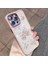 Iphone 12 Pro Max Telefon Kılıfı Platin Kelebek Cam+Tpu Telefon Kılıfı Işıltılı Toz Dekor Kabuğu Telefon Kapak Pembe (Yurt Dışından) 1