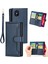 Iphone 12/12 Pro Telefon Kılıfı Anti -Çizgi Anti Şok Geçirmez Çoklu Kart Yuvaları Bölünmüş Deri Telefon Kapağı Telefon Çantası Kılıfı -Blue (Yurt Dışından) 1