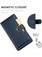 Iphone 12/12 Pro Telefon Kılıfı Anti -Çizgi Anti Şok Geçirmez Çoklu Kart Yuvaları Bölünmüş Deri Telefon Kapağı Telefon Çantası Kılıfı -Blue (Yurt Dışından) 2