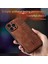 Iphone 12 Pro Için Anti-Çizgi Pu Deri+Tpu Telefon Kapağı Baskılı Desen Cep Telefonu Case-Brown (Yurt Dışından) 3