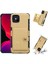 Shouhushen Pu Deri Kaplamalı Pc Tpu Iphone 12 Pro/iphone 12 Için Fırçalı Kapak - Altın (Yurt Dışından) 1