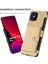 Shouhushen Pu Deri Kaplamalı Pc Tpu Iphone 12 Pro/iphone 12 Için Fırçalı Kapak - Altın (Yurt Dışından) 2