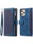 Iphone 12/12 Pro Telefon Kılıfı Rhombus Doku Doku Strap Pu Deri Stand Cüzdan Kılıf Mavisi (Yurt Dışından) 1