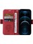 Iphone 12/12 Pro Telefon Kılıfı Için Baskılı Dikiş Hattı Pu Deri+Tpu Kılıf Cüzdan Stand Telefon Kapağı Strap-Red ile (Yurt Dışından) 2